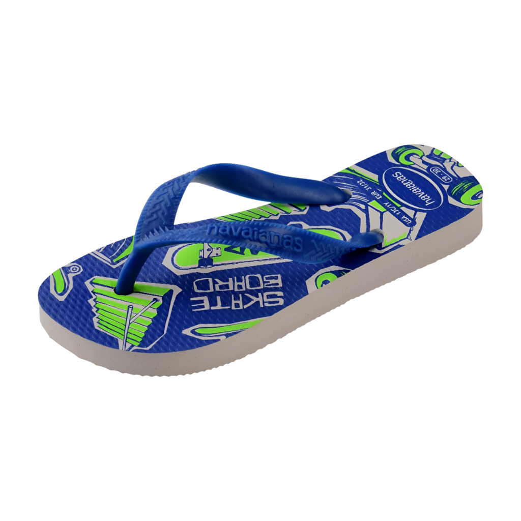 Ciabatte infradito blu da Bambino con decorazioni suola Havaianas