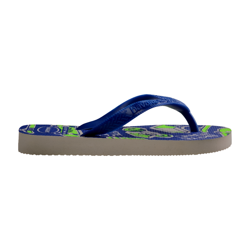Ciabatte infradito blu da Bambino con decorazioni suola Havaianas