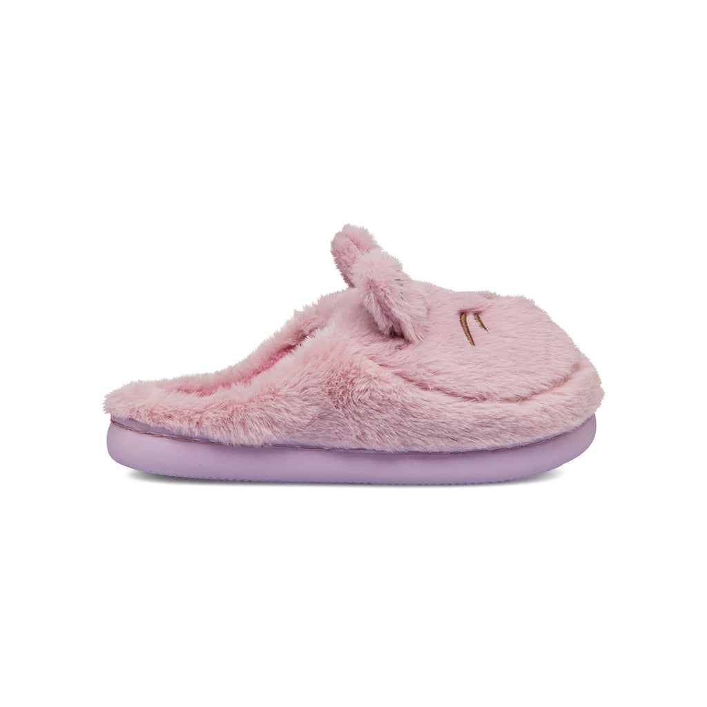 Pantofole a forma di gatto lilla da ragazza Feetty