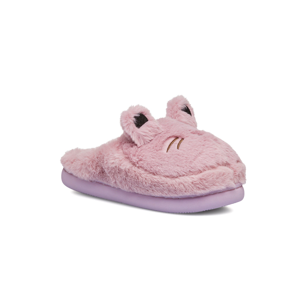 Pantofole a forma di gatto lilla da ragazza Feetty