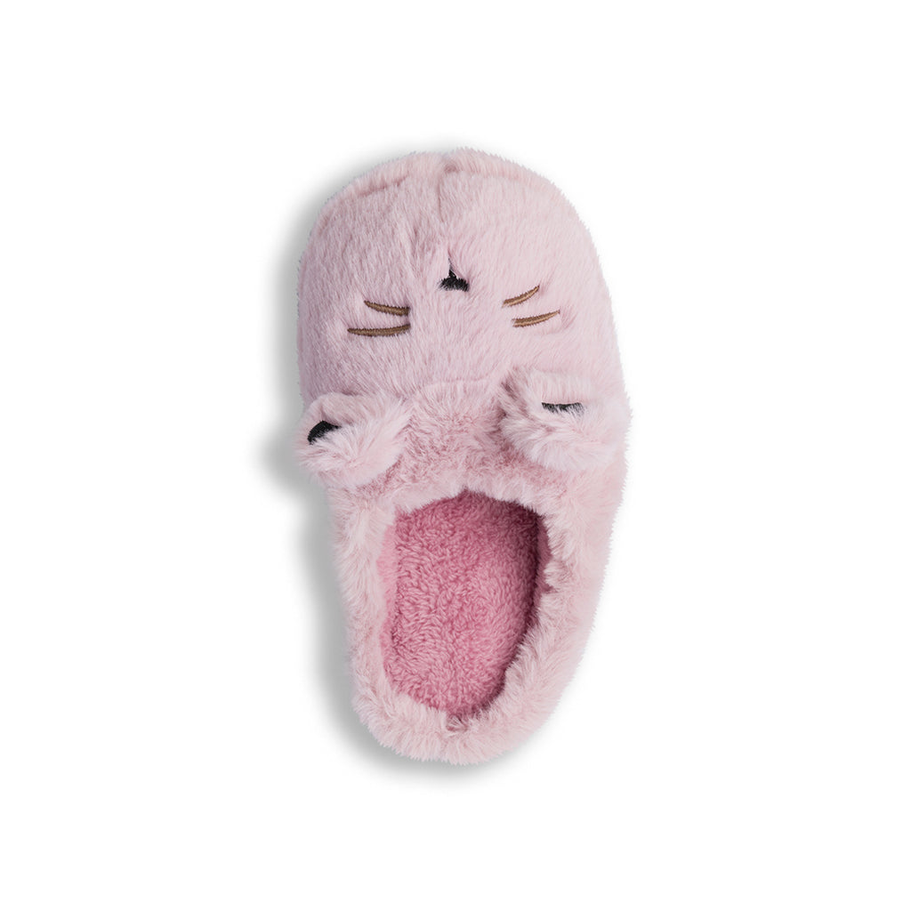 Pantofole a forma di gatto lilla da ragazza Feetty