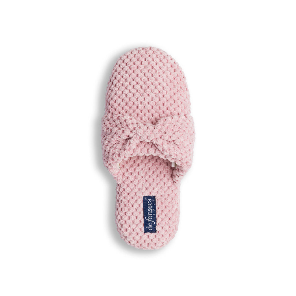 Pantofole rosa da Donna con fiocco De Fonseca