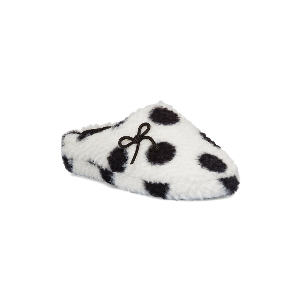 Pantofole bianche e nere con fiocco da Donna Feetty