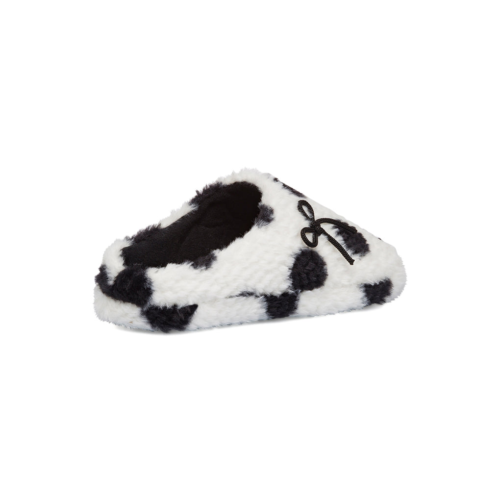 Pantofole bianche e nere con fiocco da Donna Feetty