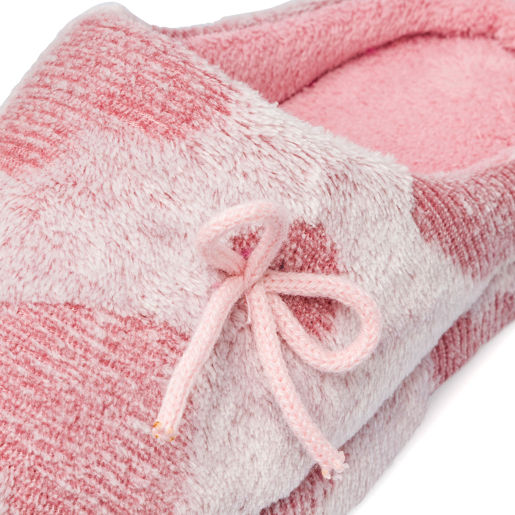 Pantofole rosa da Donna con fiocco Feetty