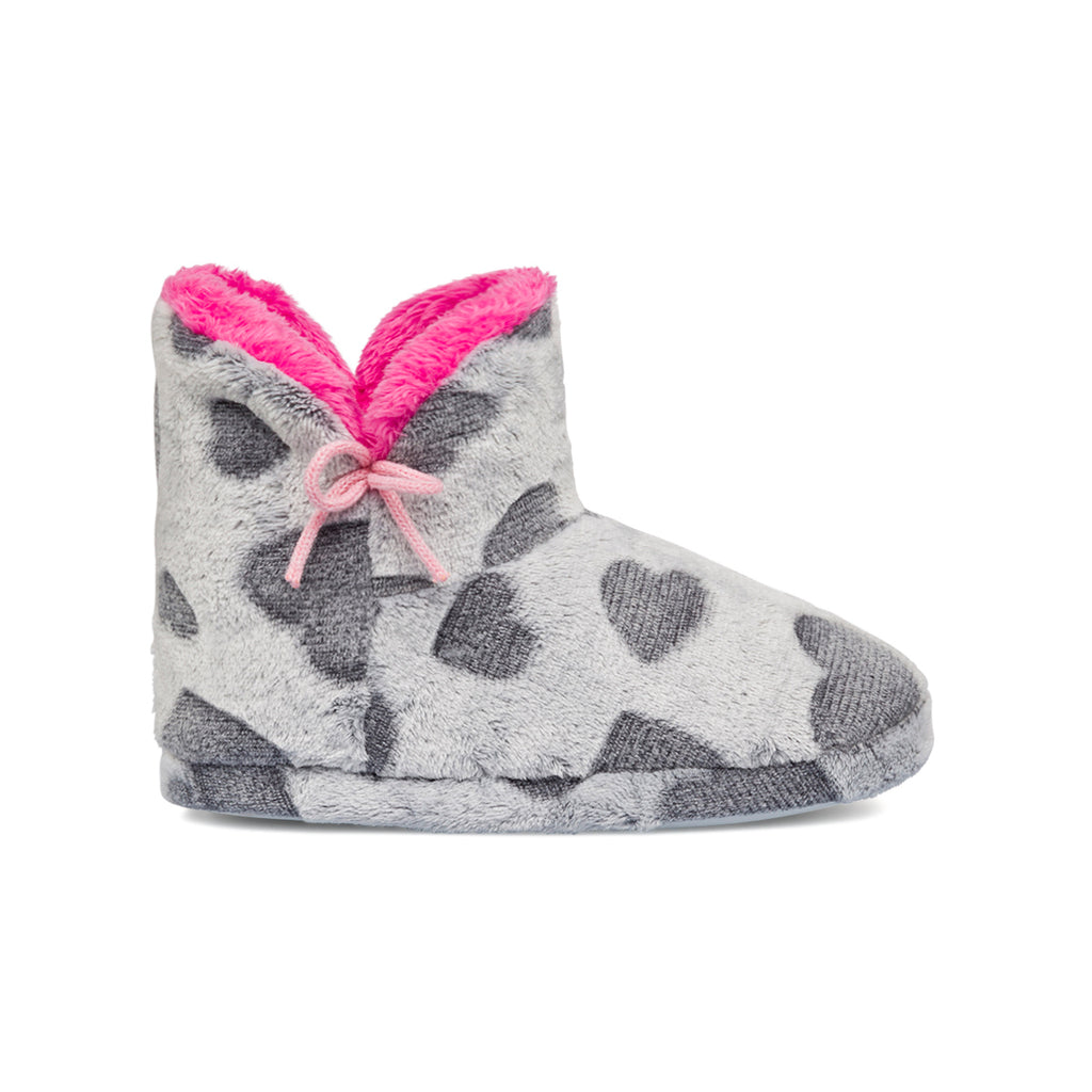 Pantofole con cuori grigie da Donna Feetty