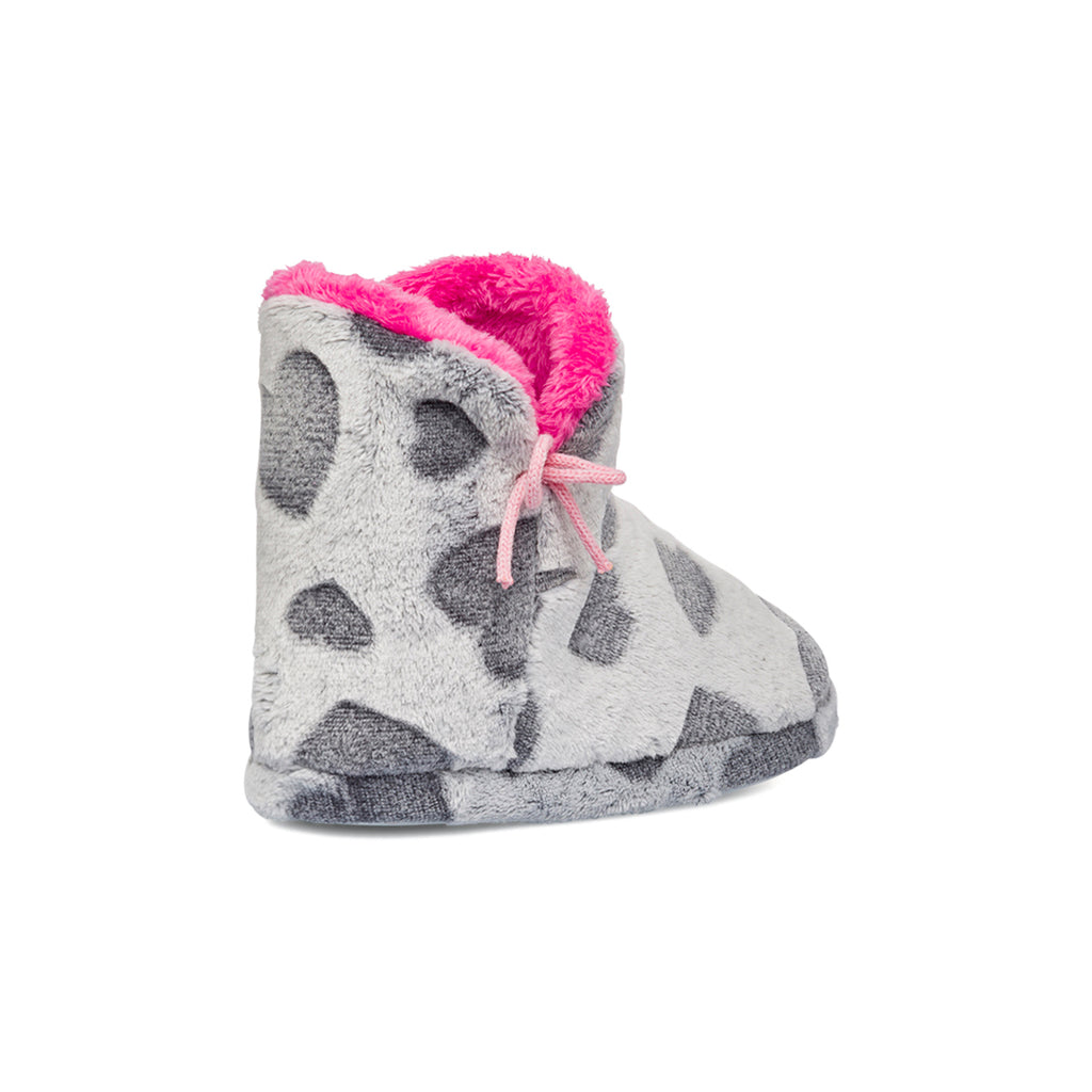 Pantofole con cuori grigie da Donna Feetty