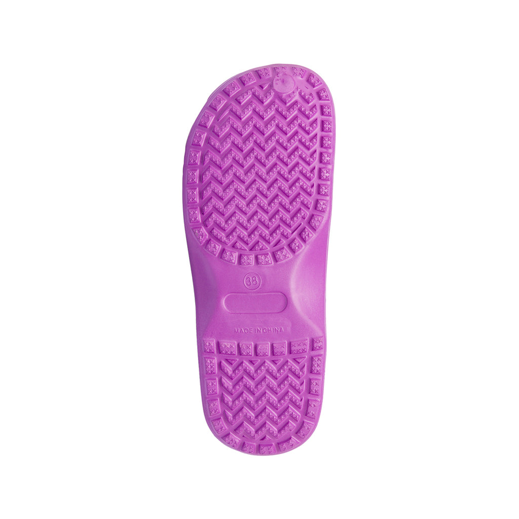 Pantofole da donna lilla in gomma con interno in finto pelo Feetty