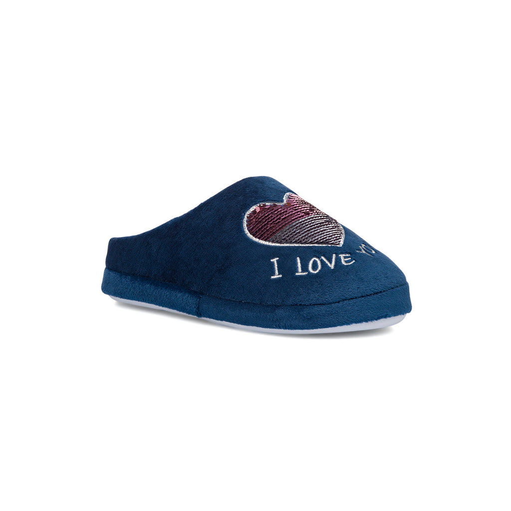 Pantofole blu da Donna Hot Sand con paillettes