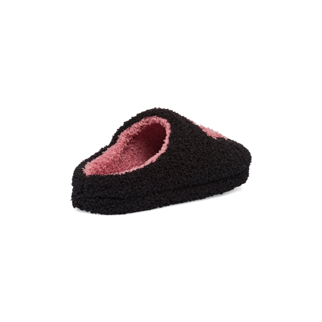 Pantofole nere da Donna con fiore rosa Hot Sand