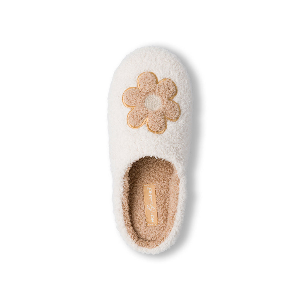 Ciabatte beige da Donna con fiore Hot Sand