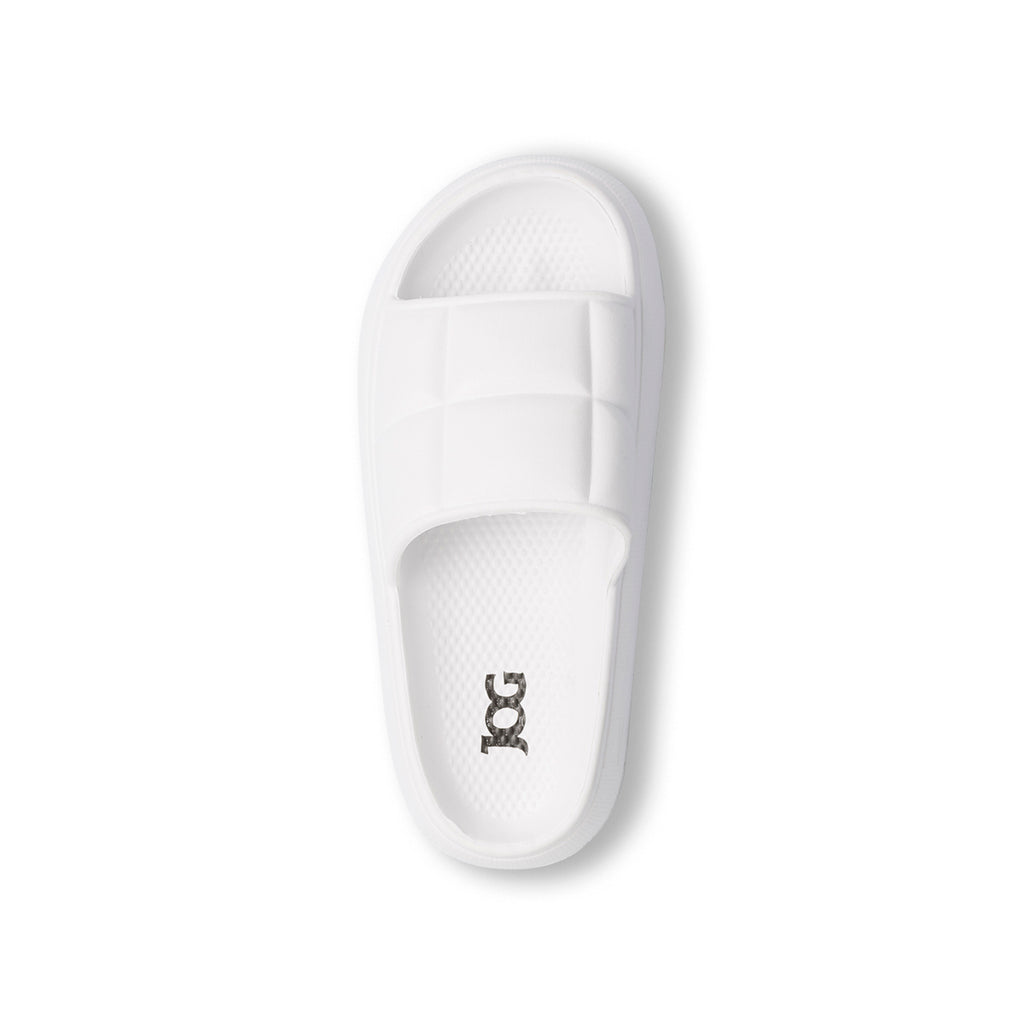 Ciabatte da donna bianche con dettaglio effetto trapuntato Jog