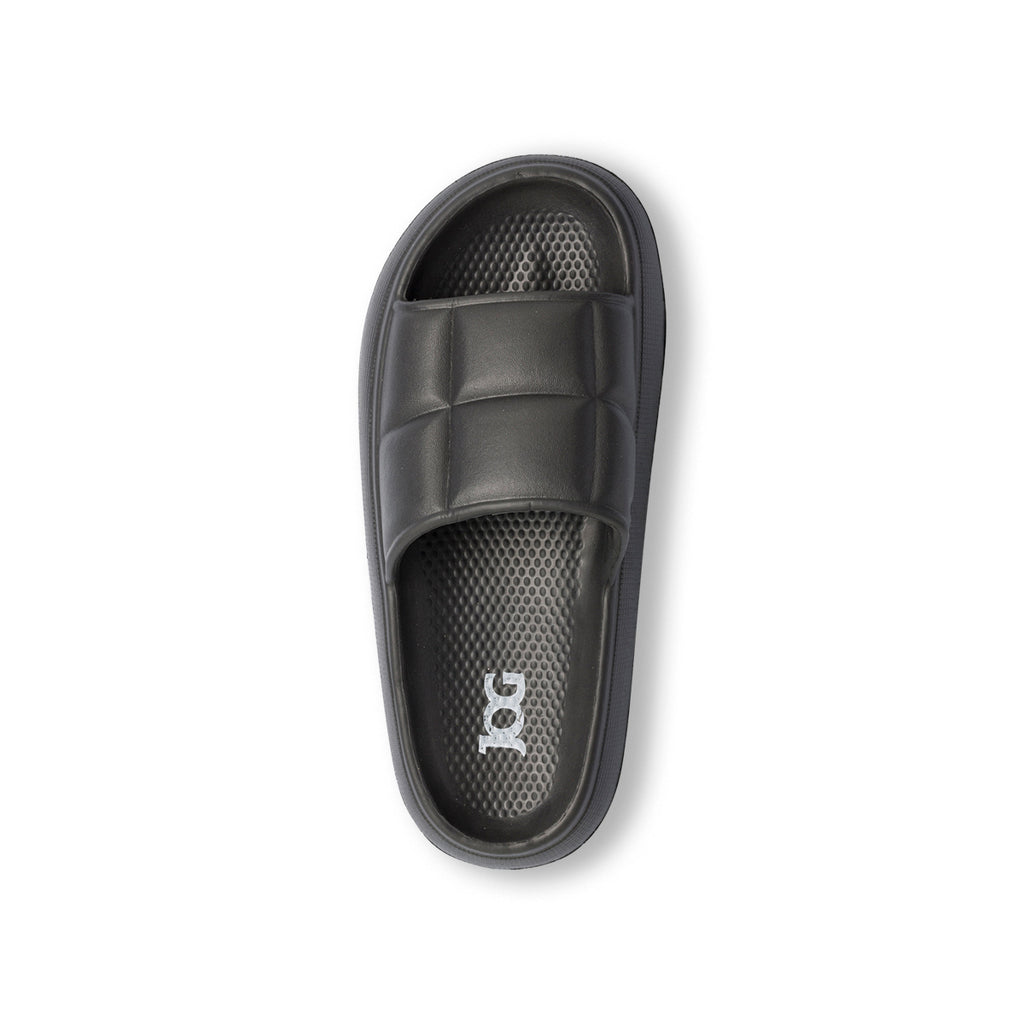 Ciabatte da donna nere con dettaglio effetto trapuntato Jog