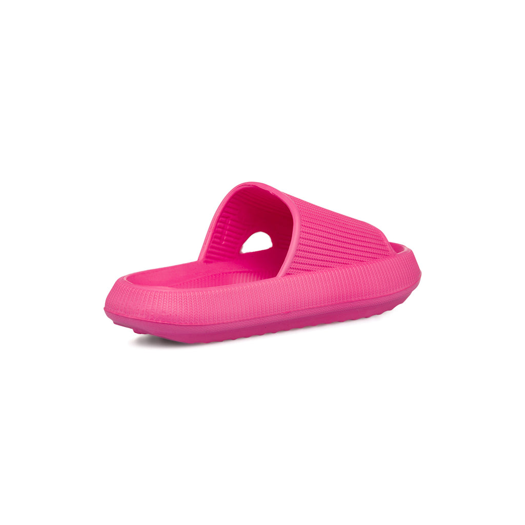 Ciabatte fucsia da Donna in gomma con fascia frontale e suola platform Jog
