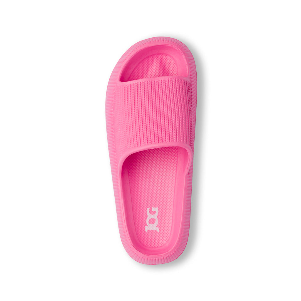 Ciabatte fucsia da Donna in gomma con fascia frontale e suola platform Jog