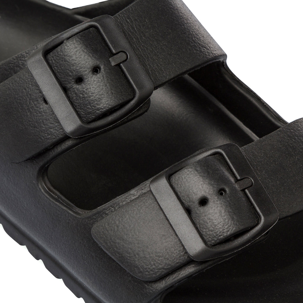 Ciabatte nere da Donna con doppia fascia e fibbia regolabile Silvia Sikel