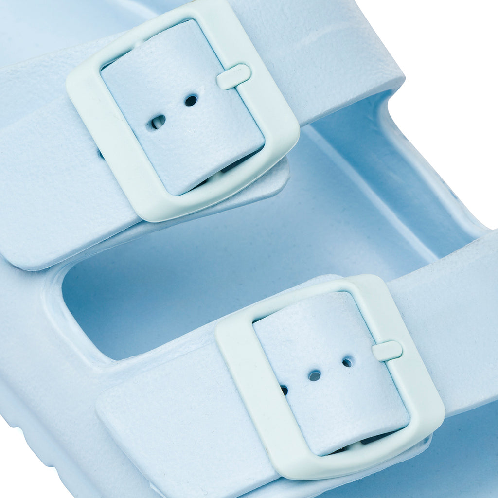 Ciabatte azzurre da Donna a con doppia facia e fibbia regolabile Silvia Sikel
