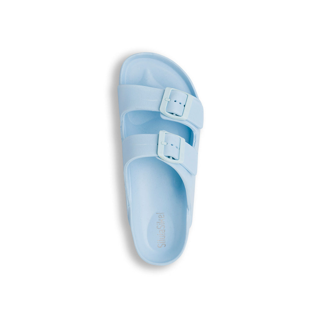 Ciabatte azzurre da Donna a con doppia facia e fibbia regolabile Silvia Sikel