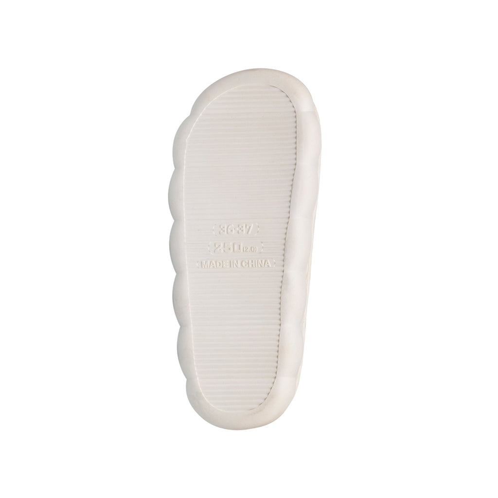 Pantofole beige da Donna in tessuto con pelliccia sintetica Lora Ferres
