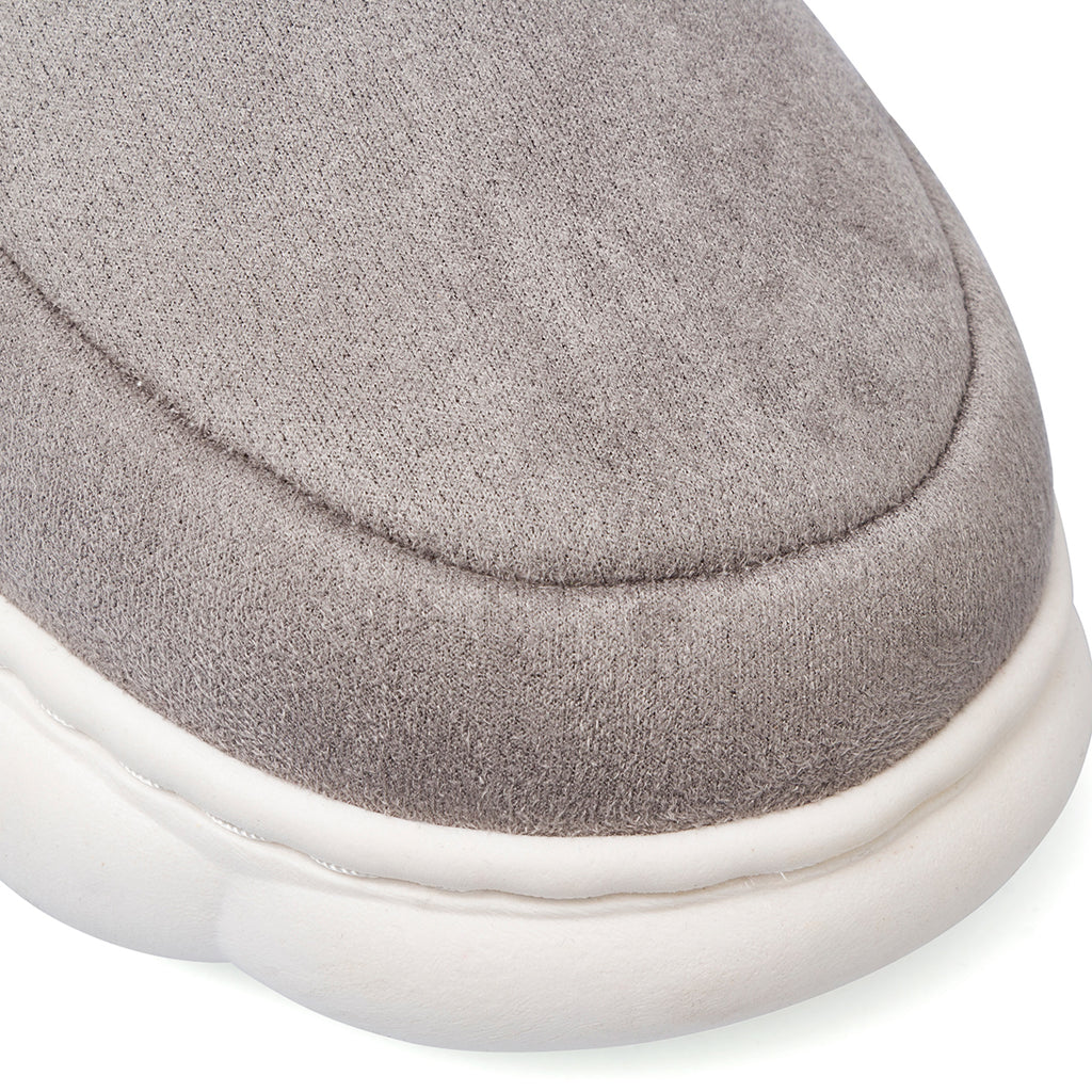 Pantofole grigie da Donna in similpelle effetto scamosciato Lora Ferres