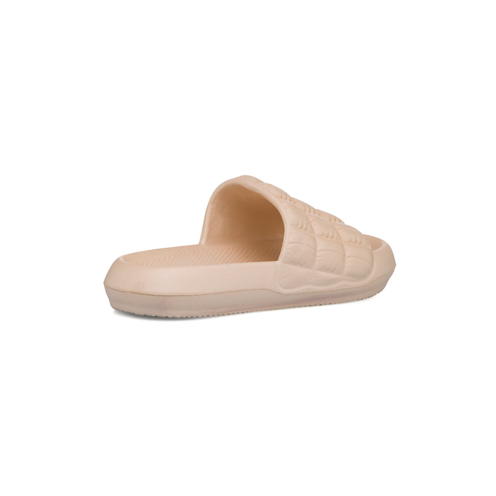 Ciabatte beige da Donna con fascia effetto trapuntato Jog