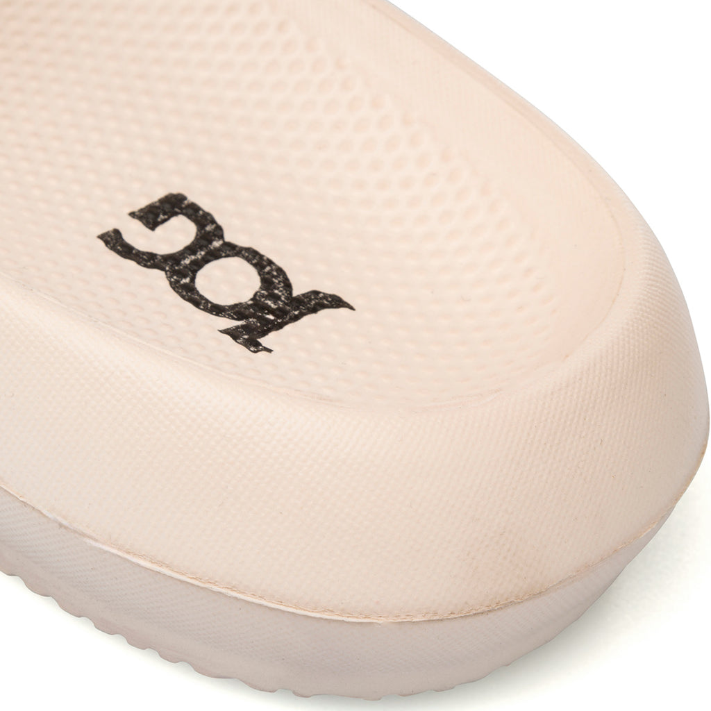 Ciabatte beige da Donna con fascia effetto trapuntato Jog