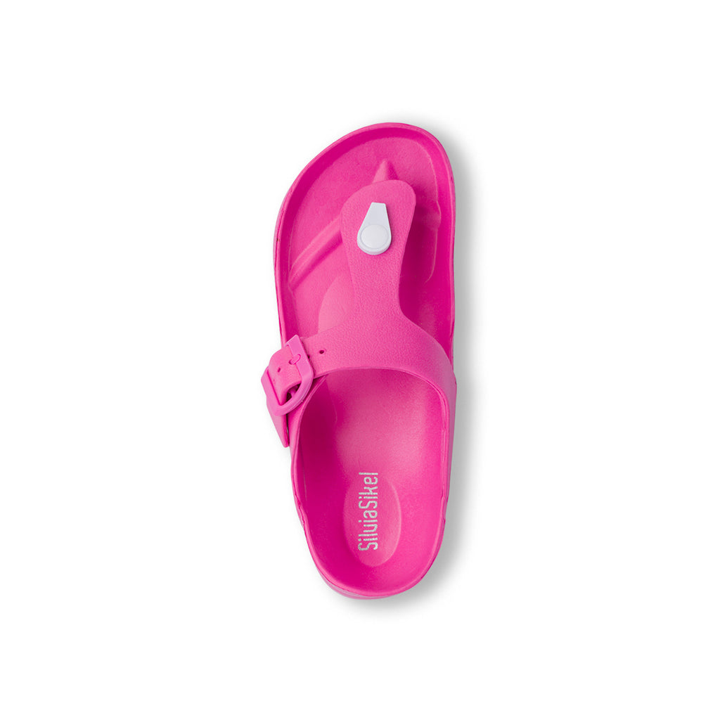 Ciabatte infradito a fascia fucsia da Donna con cinturino regolabile Silvia Sikel