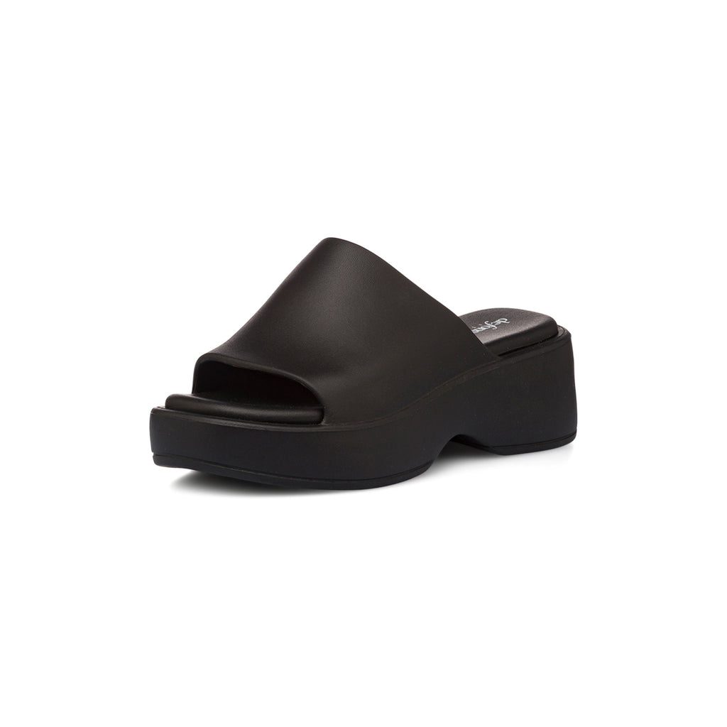 Ciabatte minimal nere da Donna con suola alta De Fonseca