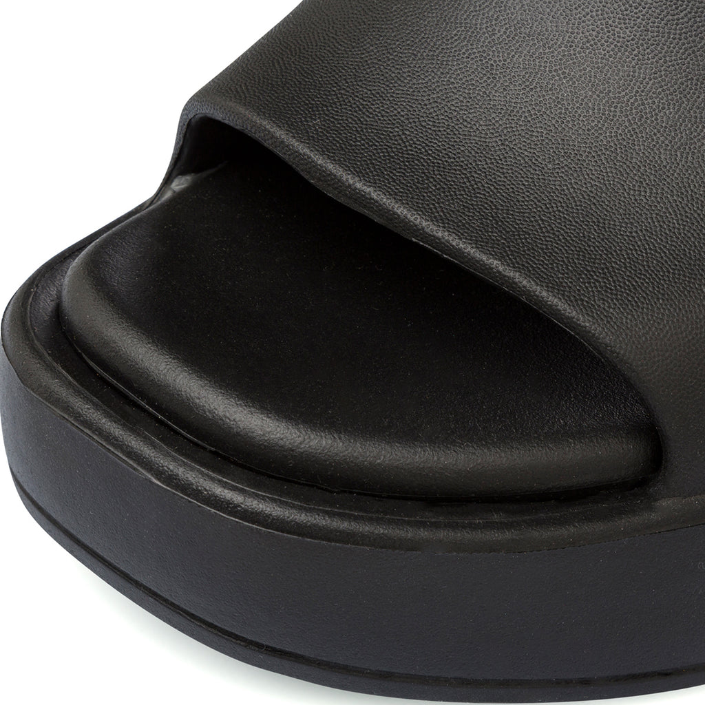 Ciabatte minimal nere da Donna con suola alta De Fonseca