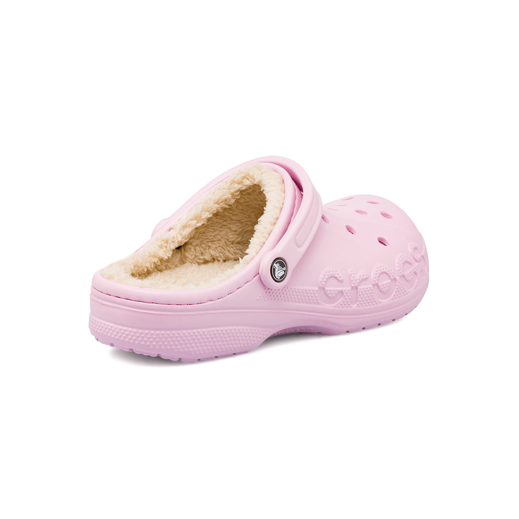 Ciabatte Baya Lined Clog Unisex rosa foderate in caldo pile Crocs