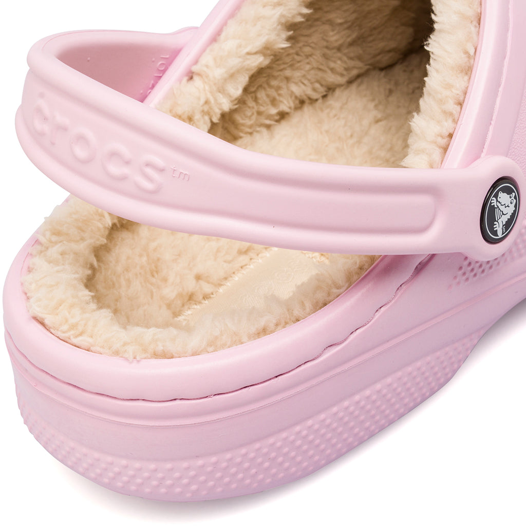 Ciabatte Baya Lined Clog Unisex rosa foderate in caldo pile Crocs