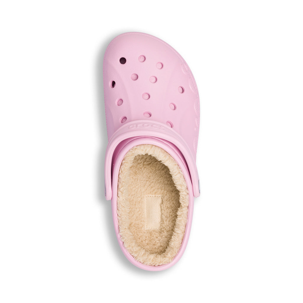 Ciabatte Baya Lined Clog Unisex rosa foderate in caldo pile Crocs