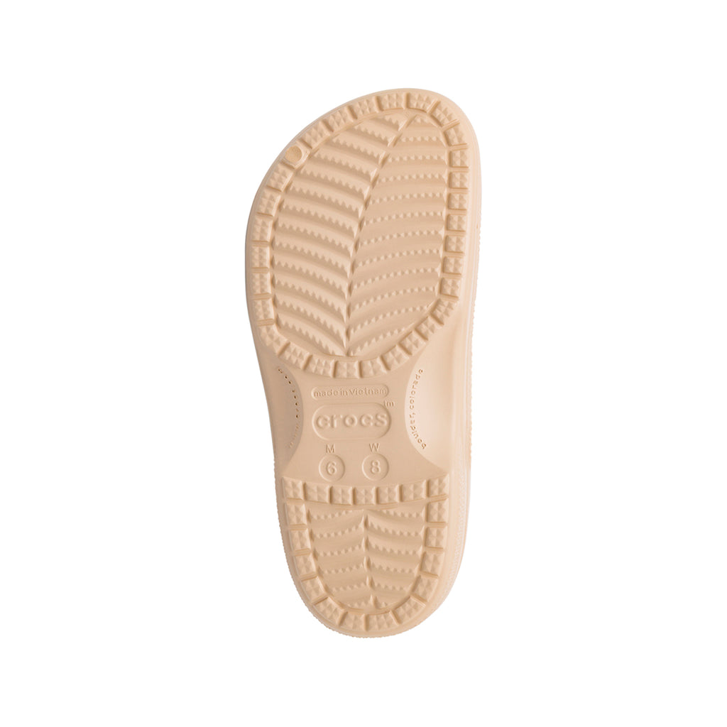 Ciabatte Baya Lined Clog Unisex beige foderate in pelliccia sintetica Crocs