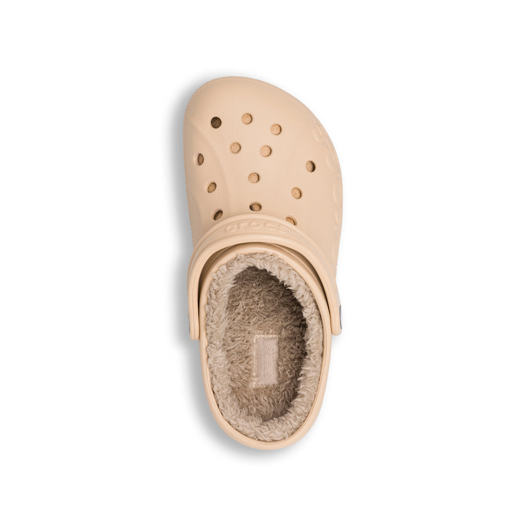 Ciabatte Baya Lined Clog Unisex beige foderate in pelliccia sintetica Crocs