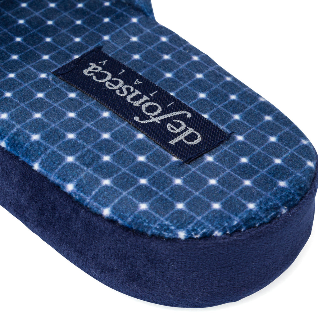 Ciabatte blu da Uomo effetto velluto De Fonseca