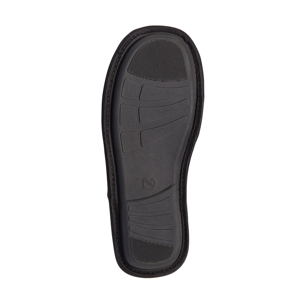 Pantofole da uomo Juventus nere in tessuto con logo J bianco