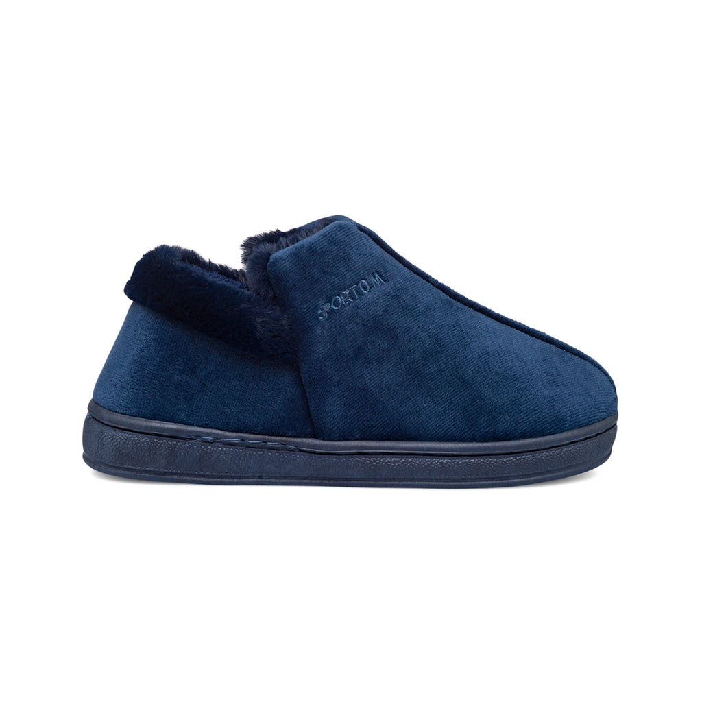 Pantofole da Uomo blu effetto velluto Feetty
