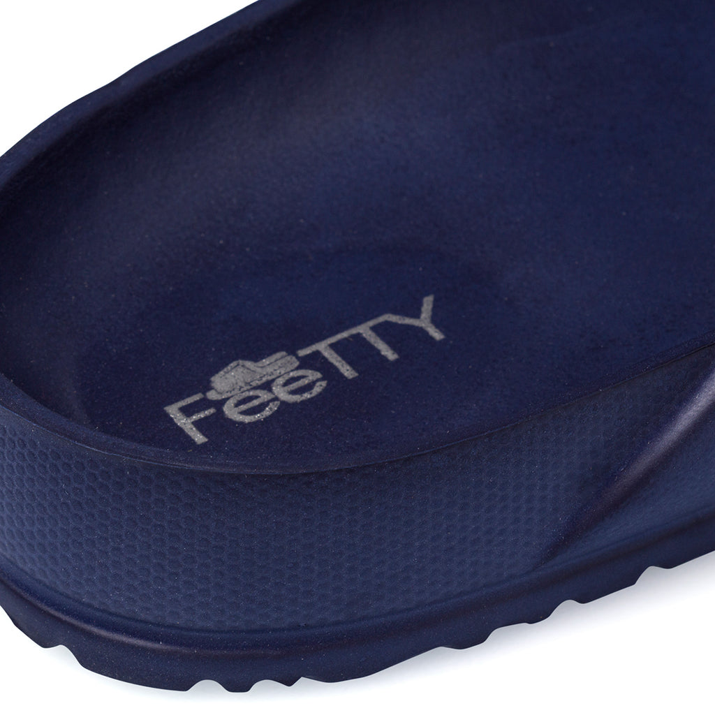 Ciabatte in gomma Blu Navy con fibbie da Uomo Feetty