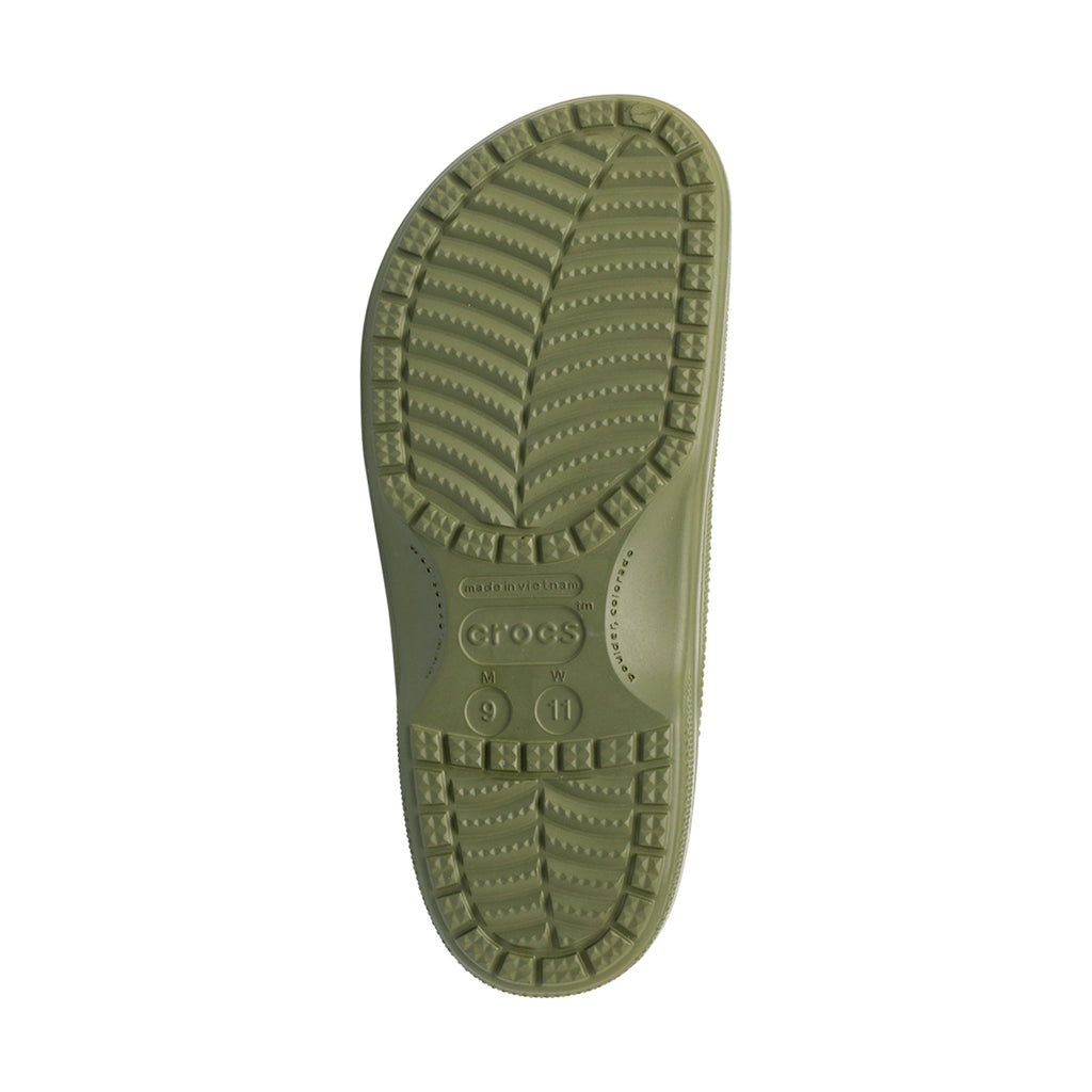 Ciabatte Baya Lined Clog Unisex verdi foderate con imbottitura calda Crocs