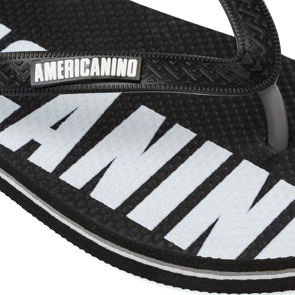 Ciabatte Infradito nero da Uomo con logo sulla suola Americanino