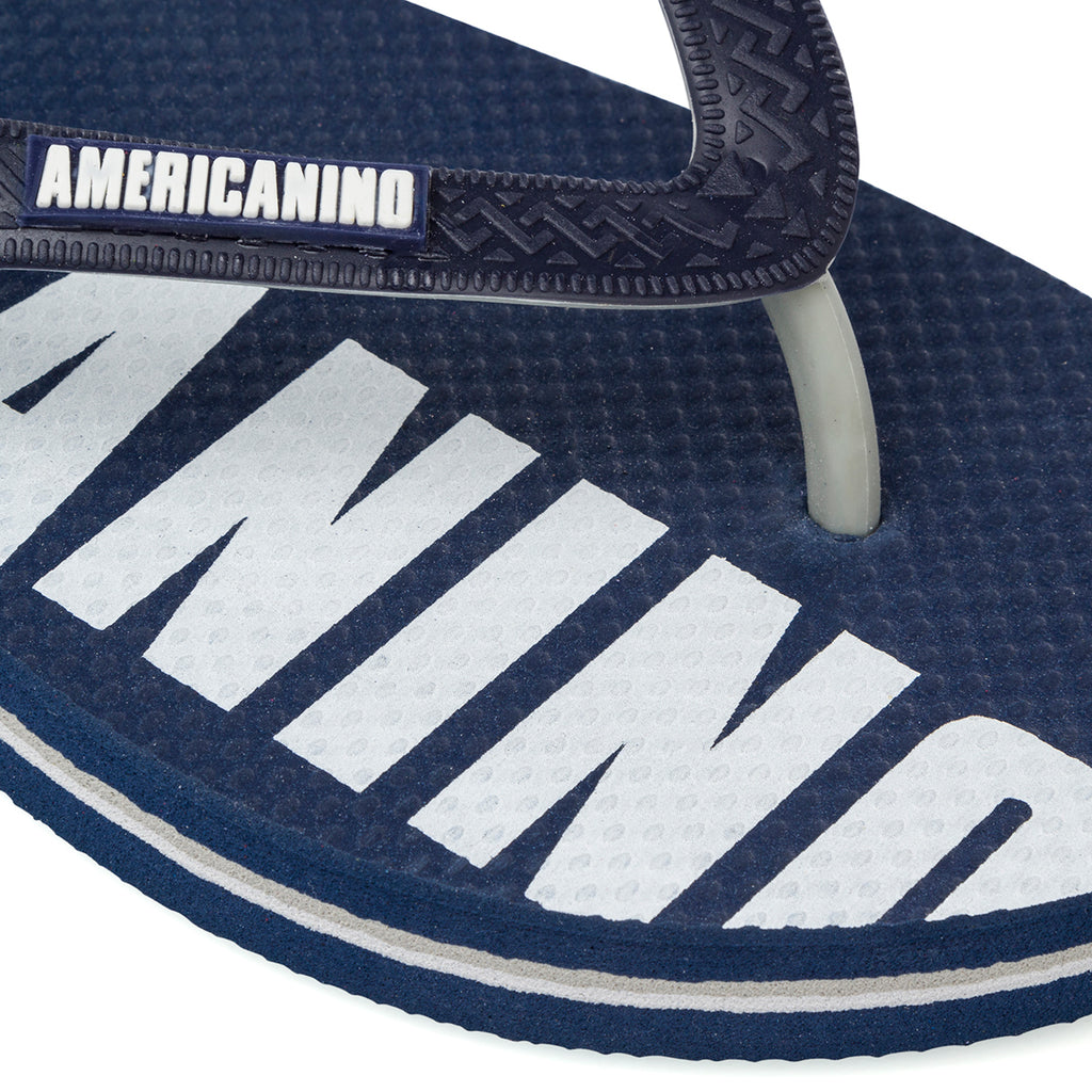 Ciabatte Infradito blu da Uomo con logo sulla suola Americanino