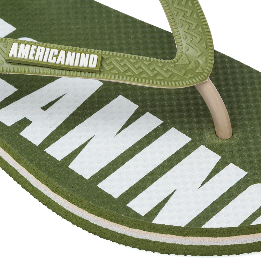 Ciabatte Infradito verdi da Uomo con logo sulla suola Americanino