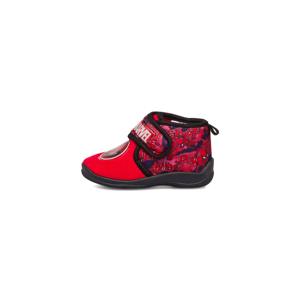 Pantofole da bambino rosse con logo Spiderman