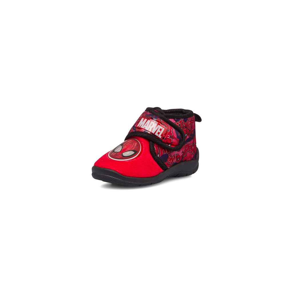 Pantofole da bambino rosse con logo Spiderman