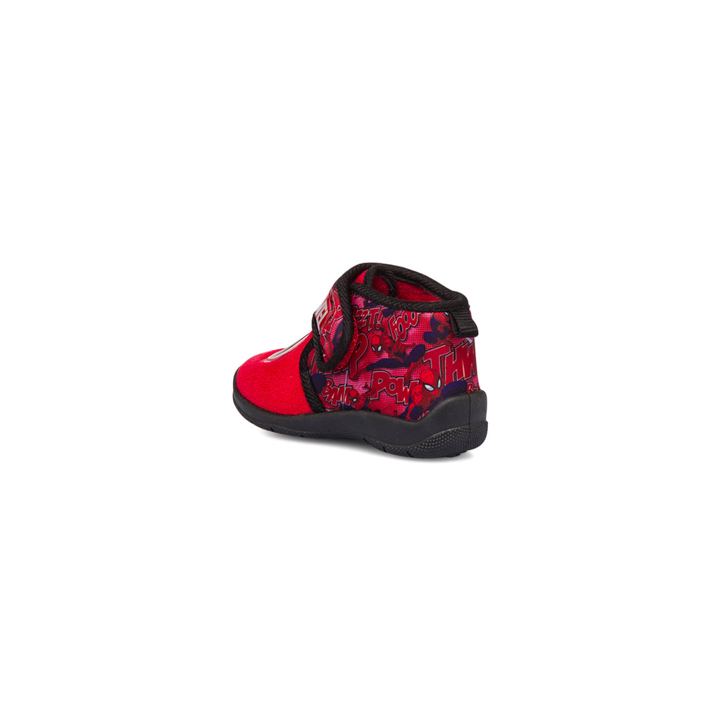 Pantofole da bambino rosse con logo Spiderman