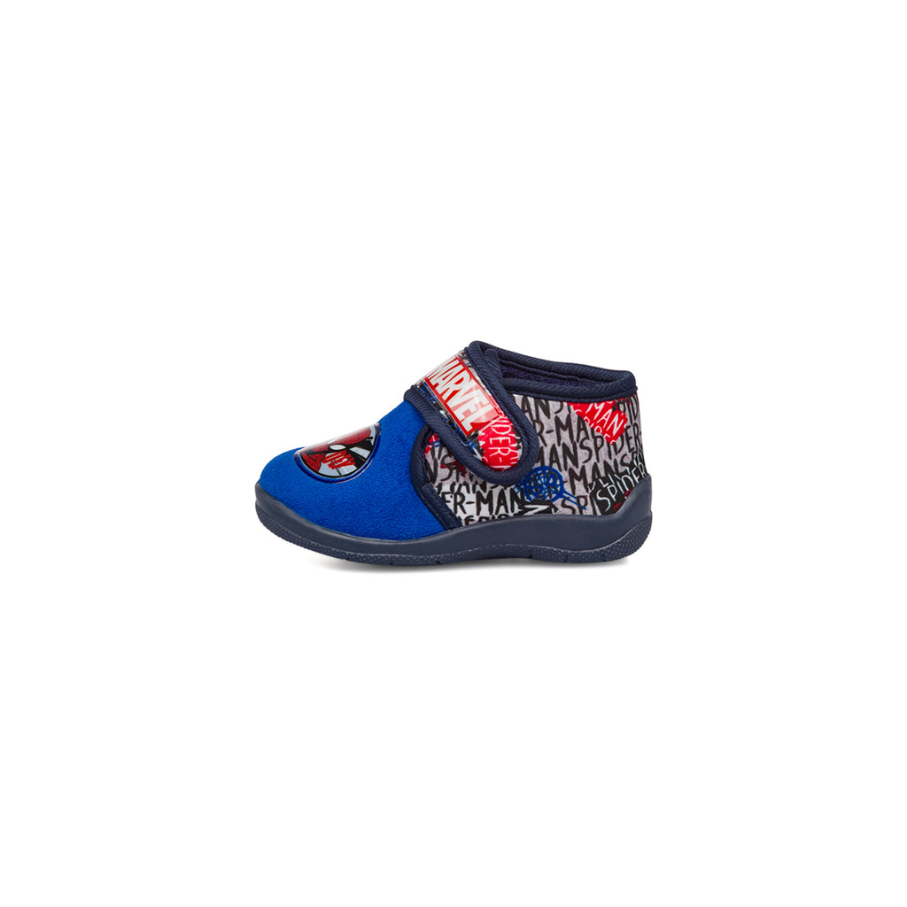 Pantofole da bambino blu con logo Spiderman