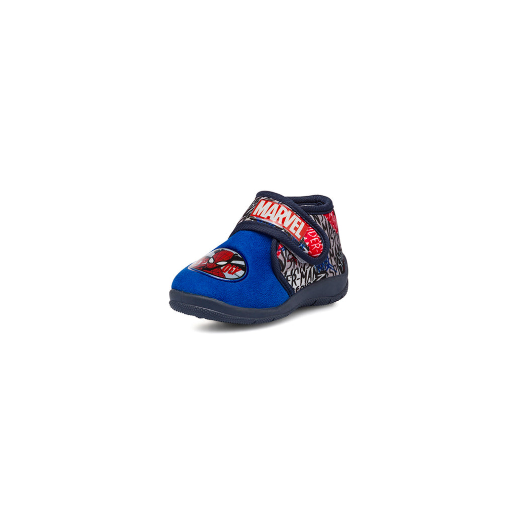 Pantofole da bambino blu con logo Spiderman