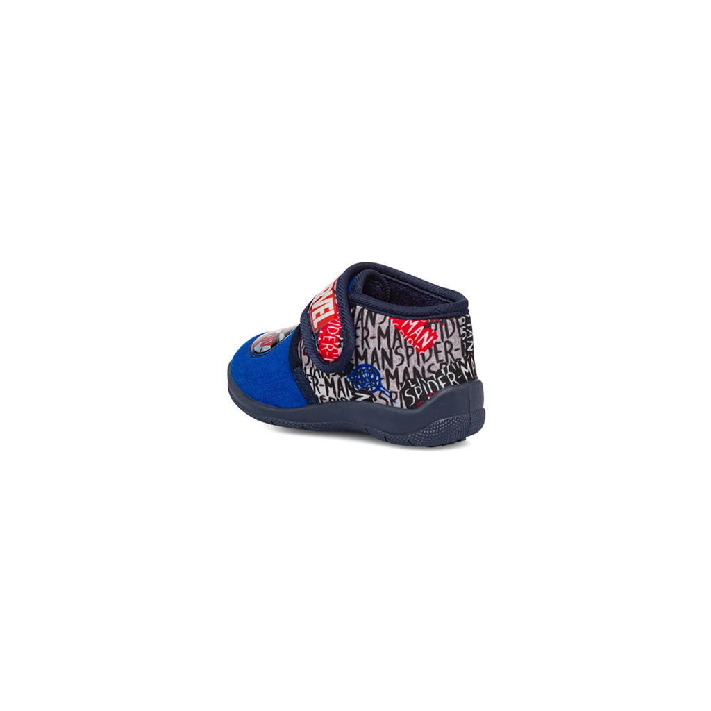 Pantofole da bambino blu con logo Spiderman