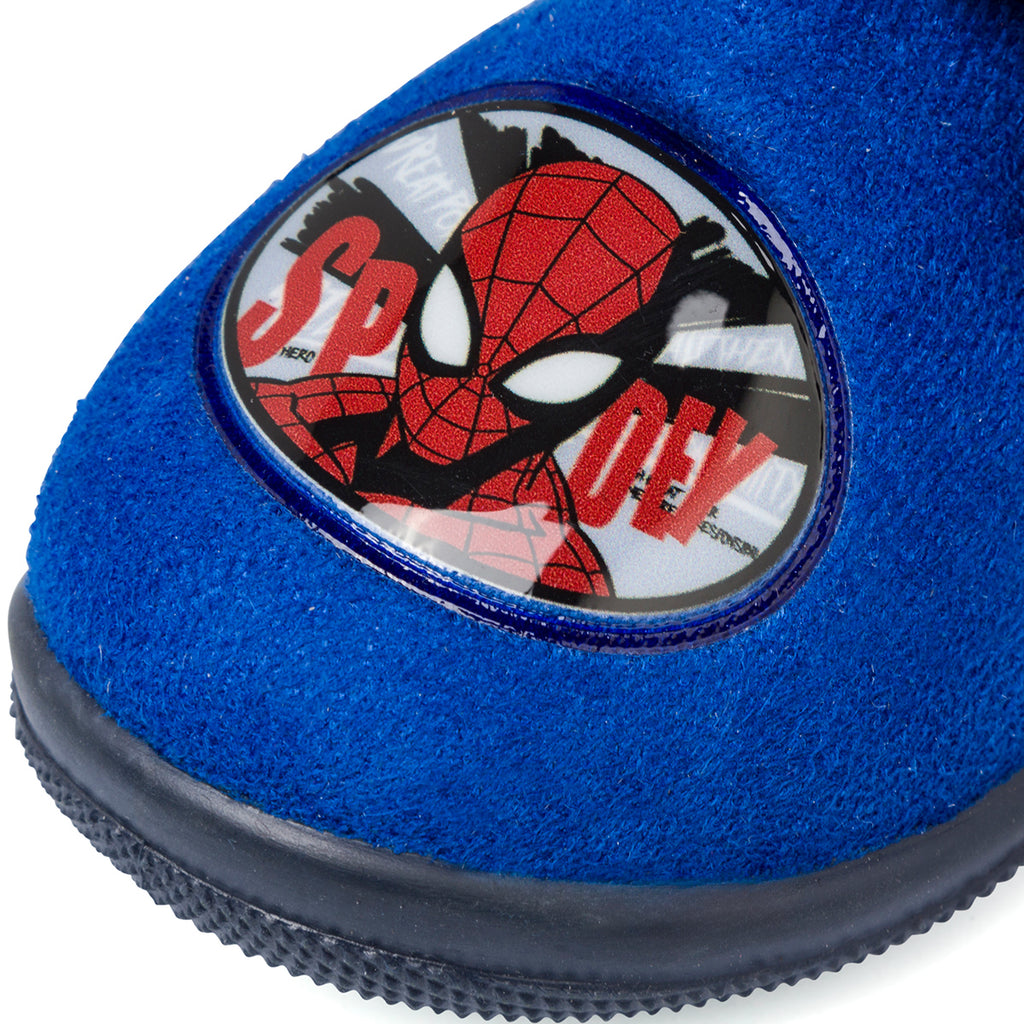 Pantofole da bambino blu con logo Spiderman