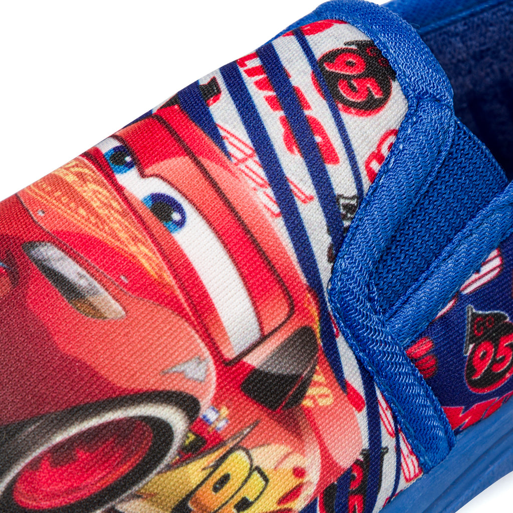 Pantofole da bambino blu con logo Cars